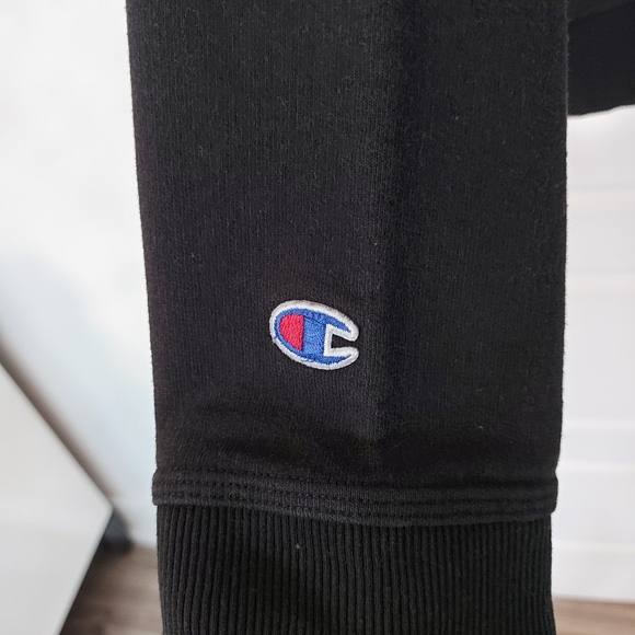 Men's Small Champion Powerblend Black Hoodie - Picture 4 of 6